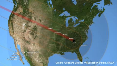 Illustration of eclipse path