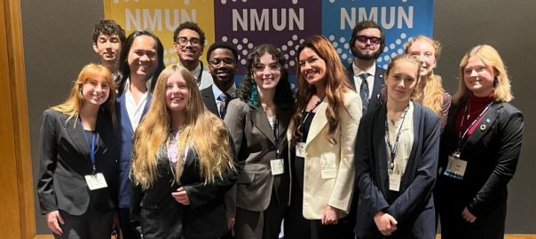 A group of students in business attire