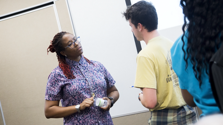 Author Sheree L. Greer Speaks with a Student