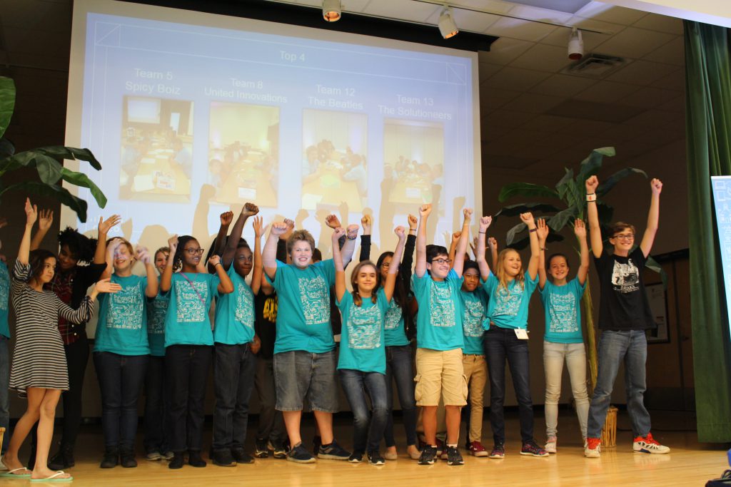 Innovte Together students from the top four groups
